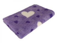 HS VetBedding Premium purple - purple small and white big heart 160 × 100 cm - Dog Mat