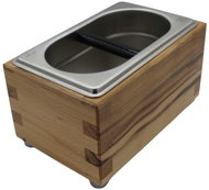 HEAVY TAMPER Tamping box small beech - Grounds Container
