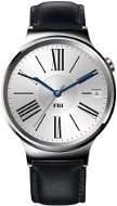 HUAWEI Watch W1 Edelstahl/schwarzes Lederarmband - Smartwatch