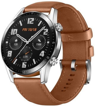 Huawei Watch GT 46 mm Brown Leather Strap Chytré hodinky