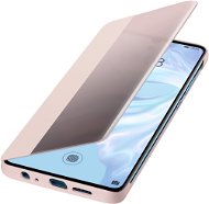 Huawei Original S-View tok P30 készülékhez, rózsaszín - Mobiltelefon tok