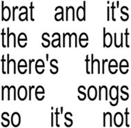 Charli XCX: Brat And It's The Same But There's Three More Songs So It's Not - Music CD