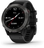 Garmin Fenix 6 Sapphire, Grey/Black Band (MAP/Music) - Smart Watch