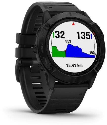 Garmin Fenix 6X Solar Titanium Grey DLC Black Band MAP Music Smart Watch alza.hu