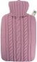 Hugo Frosch Classic Termofor s pleteným obalem pastelově růžový - Melegvizes palack