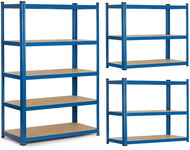 Humberg Kovový regál 150 × 75 × 30 cm modrý - Regál