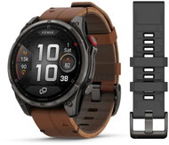 Garmin Fenix 8 Pro 47mm AMOLED Sapphire Carbon grey DLC titanium/Chestnut leather - Smart Watch