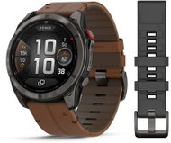 Garmin Fenix 8 Pro 51mm AMOLED Sapphire Carbon Grey DLC Titanium/Chestnut Leather - Smart Watch