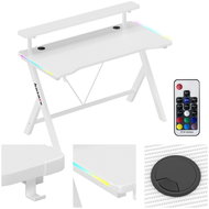 Huzaro Hero 1.9 RGB, white - Gaming Desk