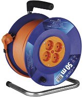 EMOS PVC prodlužovací kabel na bubnu SCHUKO – 4× zásuvka, 50m - Napájecí kabel