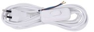 EMOS Flexo PVC-Kabel 2 × 0,75 mm2 mit Schalter, 3 m, weiß - Stromkabel