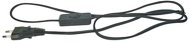 EMOS Flexo šnúra PVC 2× 0,75 mm2 s vypínačom, 2 m, čierna - Napájací kábel