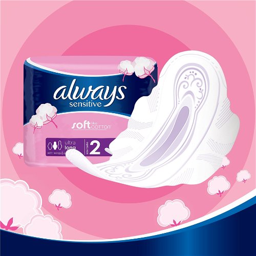 Always Ultra Super Plus Sanitary pads with wings 16 pieces
