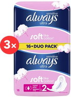 ALWAYS Sensitive Ultra Super Plus 3×16 pcs - Sanitary Pads
