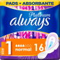 Egészségügyi betét ALWAYS Platinum Ultra Normal Plus Duopack, 16 db - Menstruační vložky