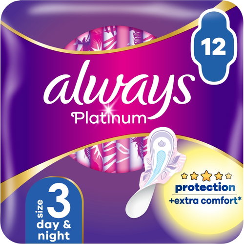 ALWAYS Platinum Day & Night 12 ks - Menštruačné vložky - Hlavný obrázok