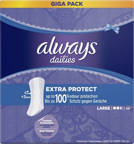 Always Dailies Large Extra Protect 52 Pads 2020 PNG Images & PSDs for  Download
