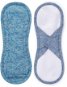 Bamboolik Fabric Menstrual Pad Bio-cotton - Satin (Velcro) 1 pcs Grey-blue - Sanitary Pads