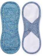 Bamboolik Fabric Menstrual Pad Bio-cotton - Satin (Velcro) 1 pcs Grey-blue - Sanitary Pads