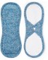 Bamboolik Fabric Menstrual Pad Bio-cotton - Satin (Snaps) 1 pcs Grey and Blue - Sanitary Pads