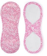 Bamboolik Fabric Menstrual Pad Bi-cotton - Satin (Snaps) 1 pcs Pink and White - Sanitary Pads