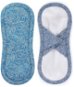 Bamboolik Fabric Sanitary Napkin Bio-cotton - Satin (Velcro) 1 pcs Grey-blue - Sanitary Pads