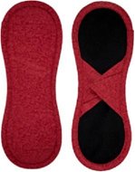 Bamboolik Fabric Menstrual Pad Bi-cotton - Satin (Velcro) 1 pcs Wine - Sanitary Pads