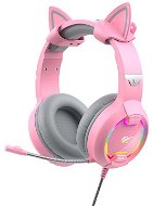 Havit Gamenote H2233d RGB, kočičí uši, růžové - Herní sluchátka