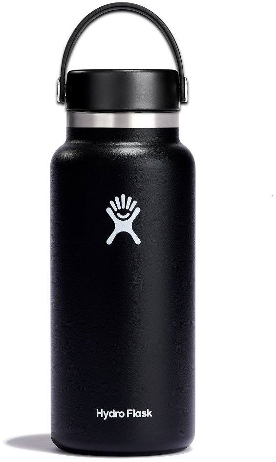Hydro Flask Wide Mouth Flex Cap - rozsdamentes acél, 32 oz, 946 ml, Black