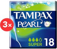 TAMPAX Pearl Super 3× 18 Pcs - Tampons