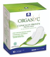 ORGANYC Dámské vložky noční 10 ks - Menstruační vložky