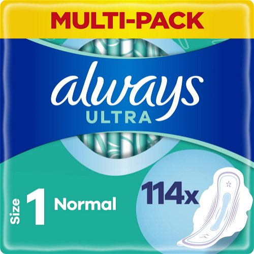 Always Sensitive Normal Ultra - Size 1 - Sanitary Towels Without Wings - 16  Pieces