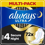 ALWAYS Ultra Secure Night szárnyas betét 72 db - Egészségügyi betét