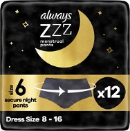 ALWAYS ZZZs jednorazová nočná menštruačná spodná bielizeň 12 ks - Menštruačné nohavičky