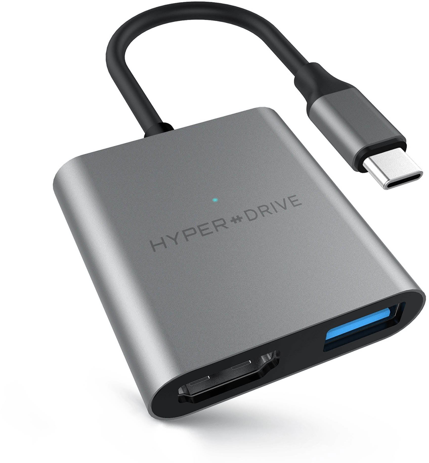 HyperDrive 3in1 USB C Hub 4K HDMI Space Grey Port Replicator