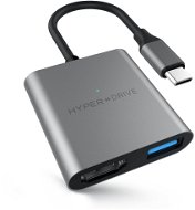 HyperDrive 3v1 USB-C Hub 4K HDMI - Space Gray - Port-Replikator