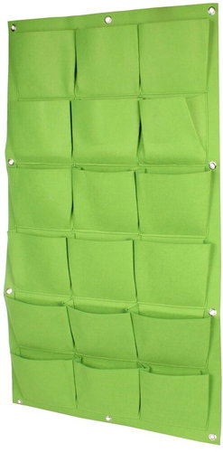 Merco Wall Grow Bag 18 textilní květináče na zeď zelená - Květináč - Main image