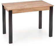 Rozkladací stôl SIMO, 110 – 138 × 60 cm, dekor dub wotan/čierny - Jedálenský stôl