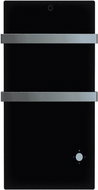 TowelBoy glass smart radiator 400 W Graphenium Black, silver handles - Infrared Heater Panel