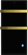 TowelBoy glass smart radiator 400 W Graphenium Black, gold handles - Infrared Heater Panel