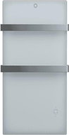 TowelBoy glass smart radiator 600 W Polarium White, silver handles - Infrared Heater Panel