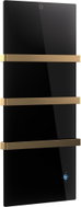 TowelBoy glass smart radiator 750 W Graphenium Black, gold handles - Infrared Heater Panel