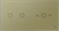 Glasense glass 2-panel 2 button + blinds Champagnium Gold - Switch