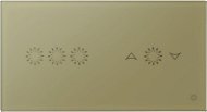 Glasense glass 2-panel 3 button + blinds Champagnium Gold - Switch
