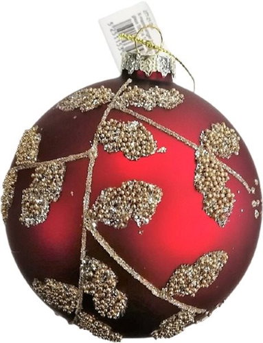 COLMORE BY DIGA Christmas ornaments - ball, red flower Main image COLMORE BY DIGA Christmas ornaments - ball, red flower - Christmas Ornaments - Main image