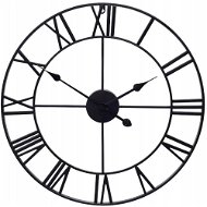 Verk 01562 Hodiny nástěnné retro 3D 50 cm černé - Nástěnné hodiny