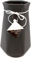 Home Elements Ceramic vase 23 × 13 × 13 cm, grey - Vase