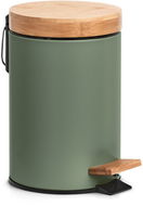 ZELLER Odpadkový koš pedálový 3 l šalvějová barva, bambus 16,8 × 24 cm - Odpadkový koš