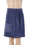 UAB Namu Tekstile Men's sauna kilt 55 × 150 cm, blue, 100% cotton - Sauna kilt
