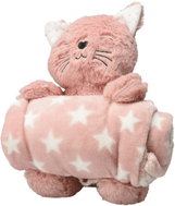 H&L Soft cat with blanket with stars for children 75 × 100 cm - Blanket